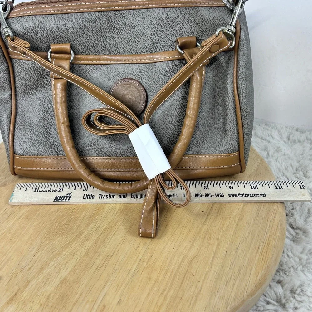 Pacific Connections Satchel Bag Top Handle Shoulder Bag Taupe‎ Brown Small